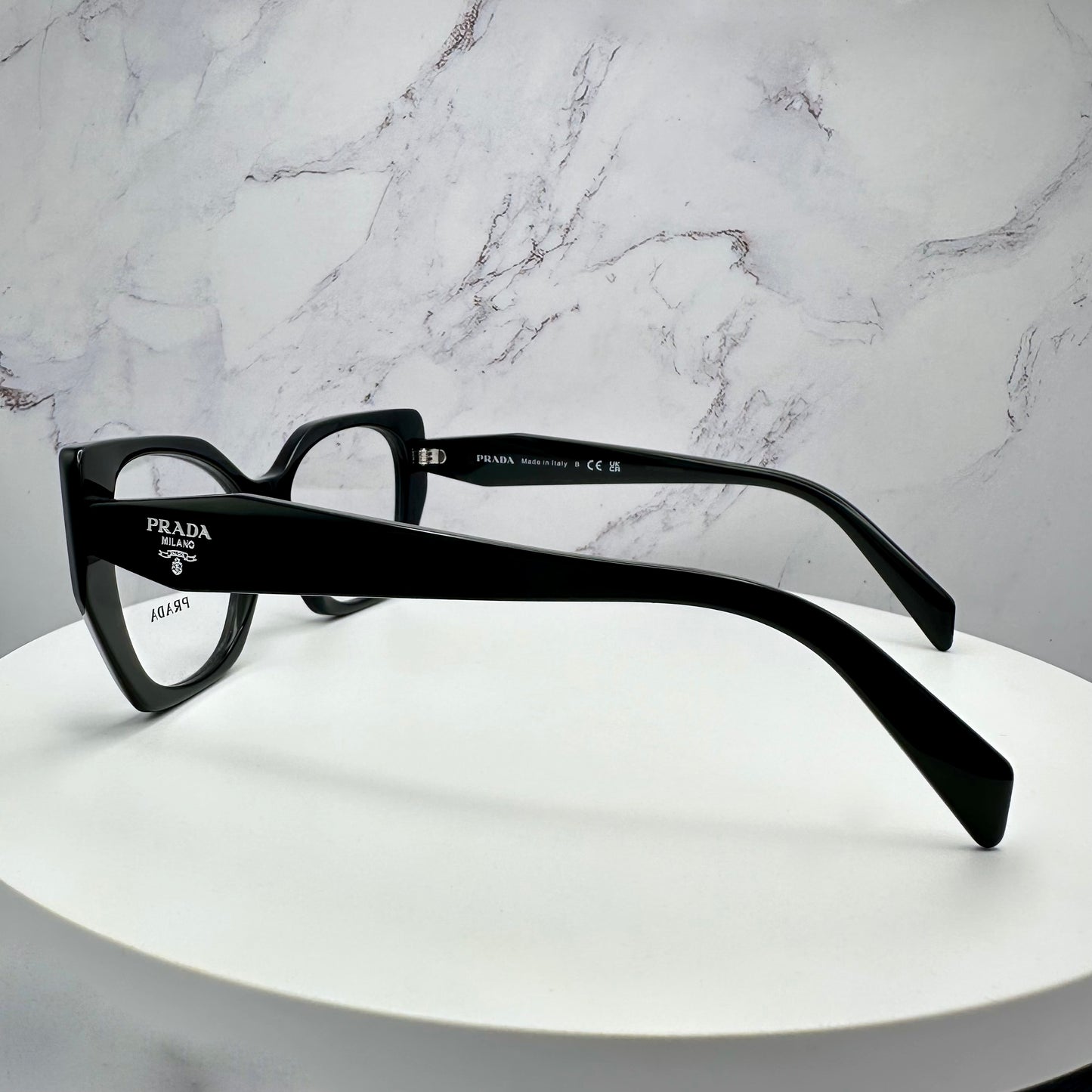 Prada Eyeglasses Black Symbole Logo Eyewear PR18WV 1AB1O1