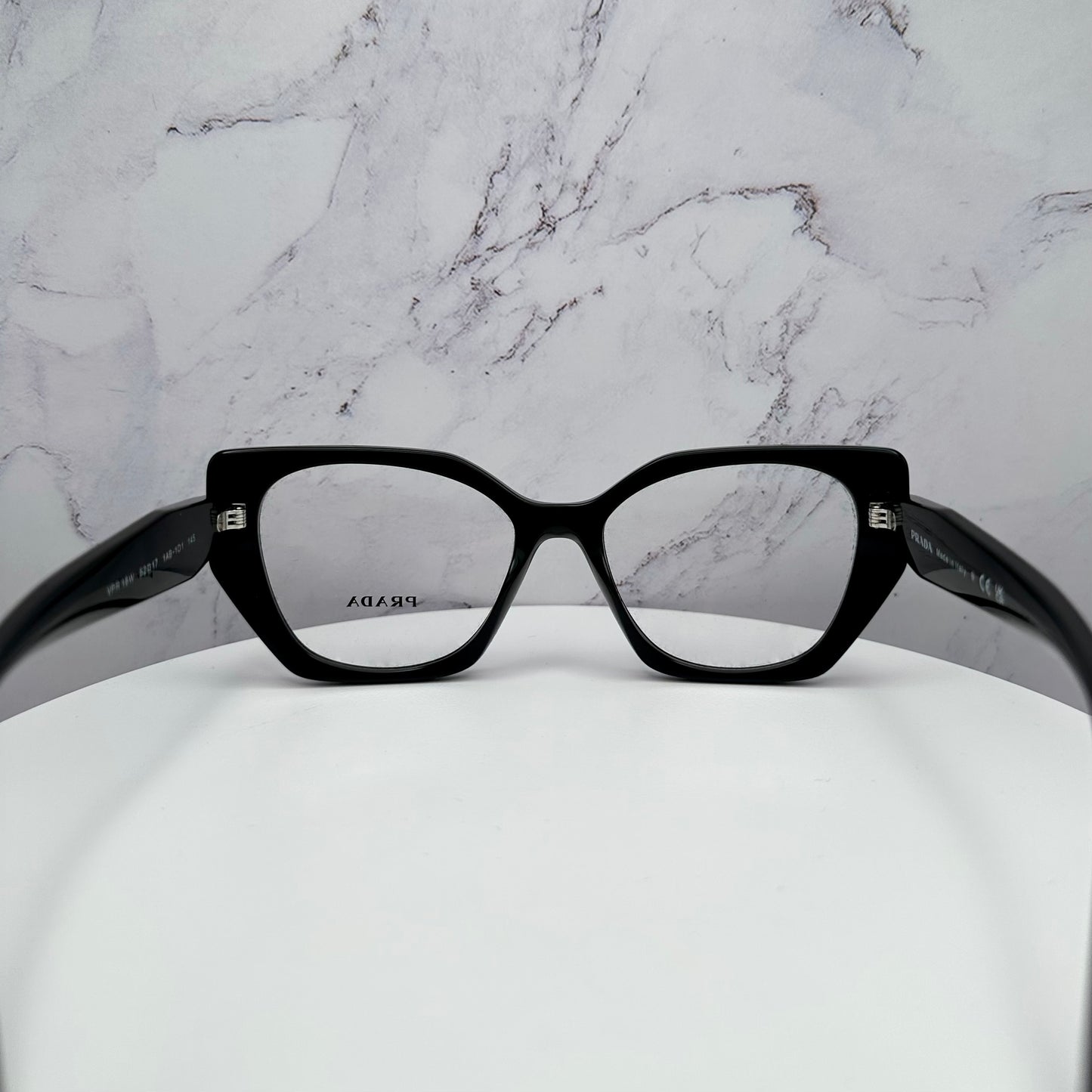 Prada Eyeglasses Black Symbole Logo Eyewear PR18WV 1AB1O1