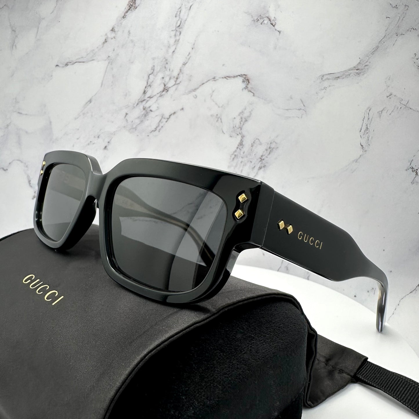 Gucci GG1218S 001 Black Square Sunglasses