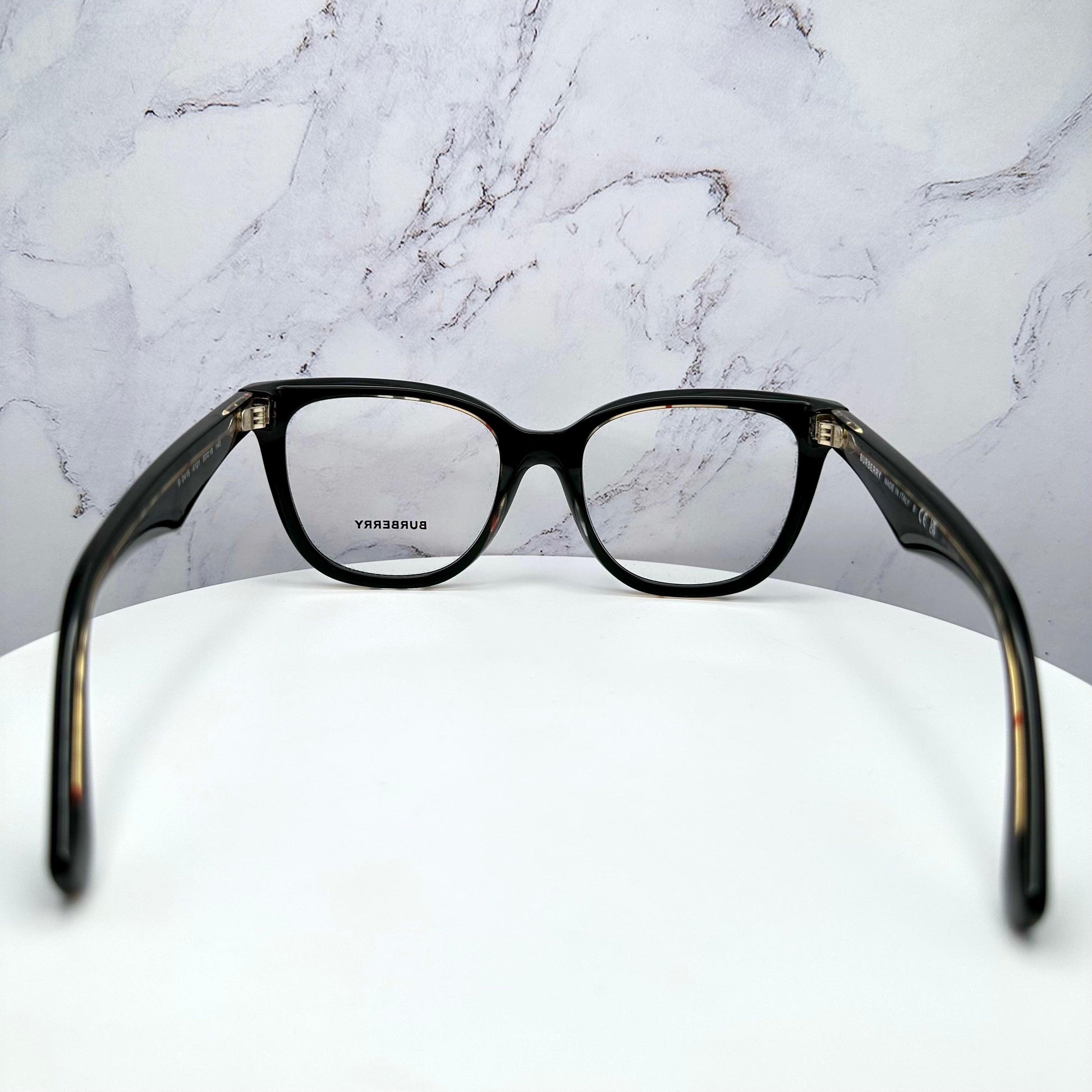 Burberry BE2415 4121 black acetate back view eyeglasses