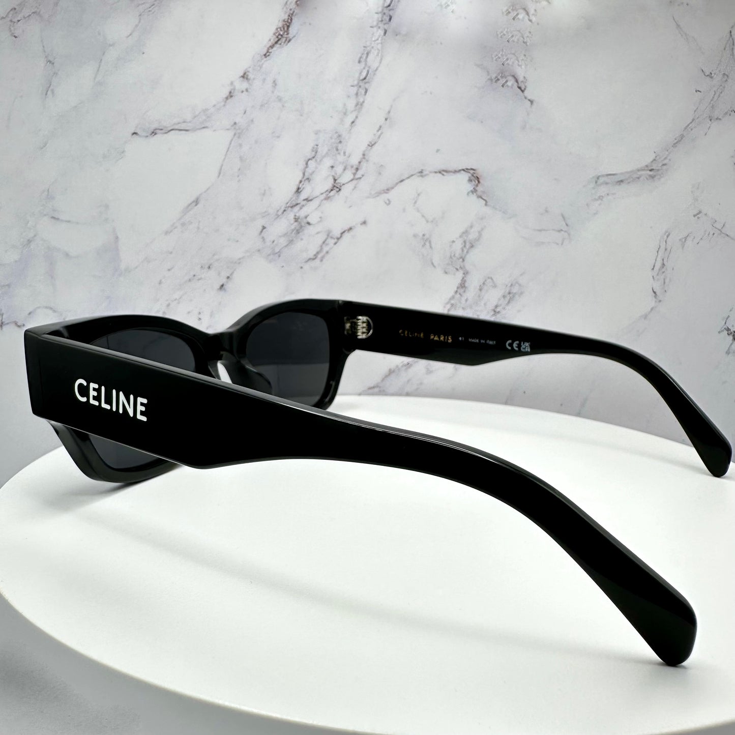 Celine Monochroms Sunglasses Black Square Cat Eye CL40197U 01A