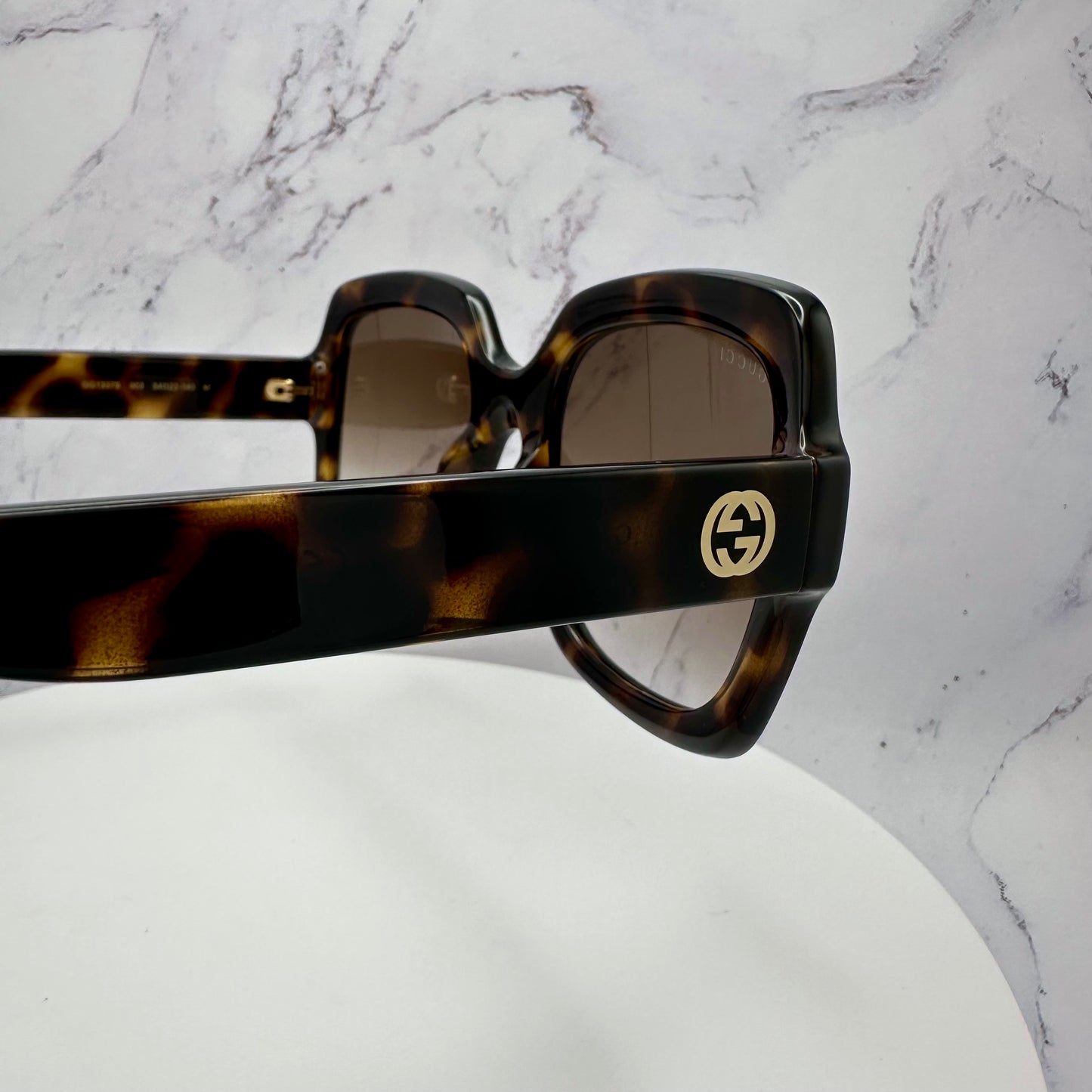 Gucci Sunglasses GG1337S 003 Brown Black Tortoise Shell Square GG Logo