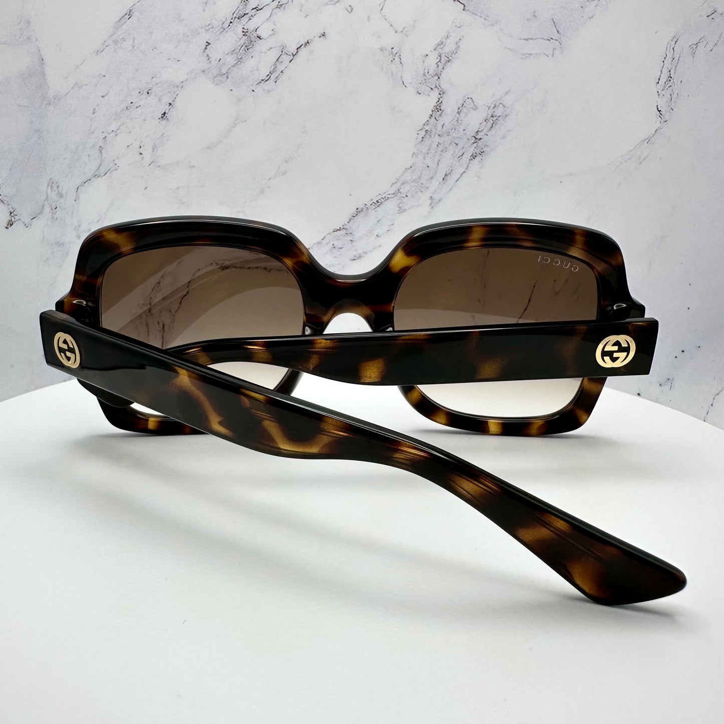 Gucci Sunglasses GG1337S 003 Brown Black Tortoise Shell Square GG Logo