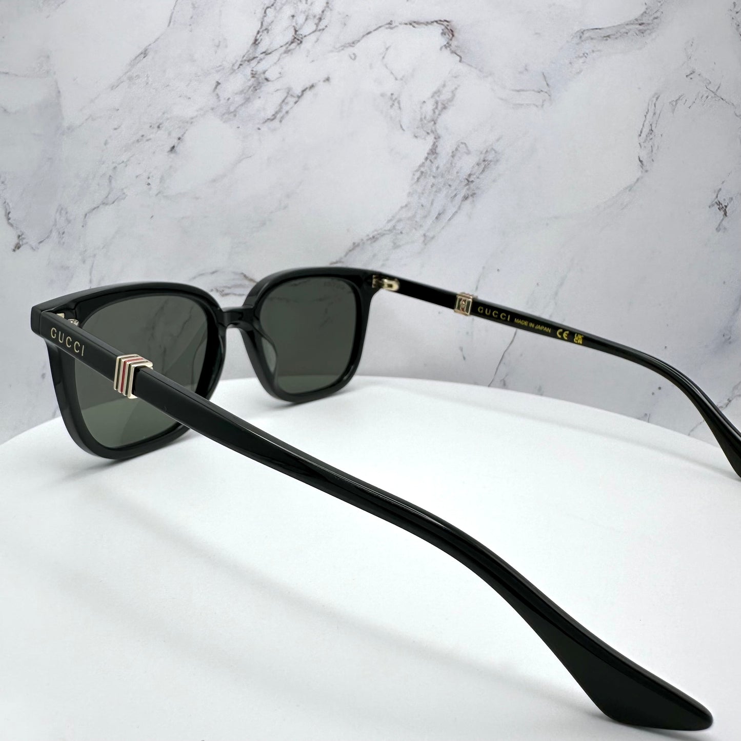 Gucci Sunglasses GG1493S Black Gold Classic Web Logo