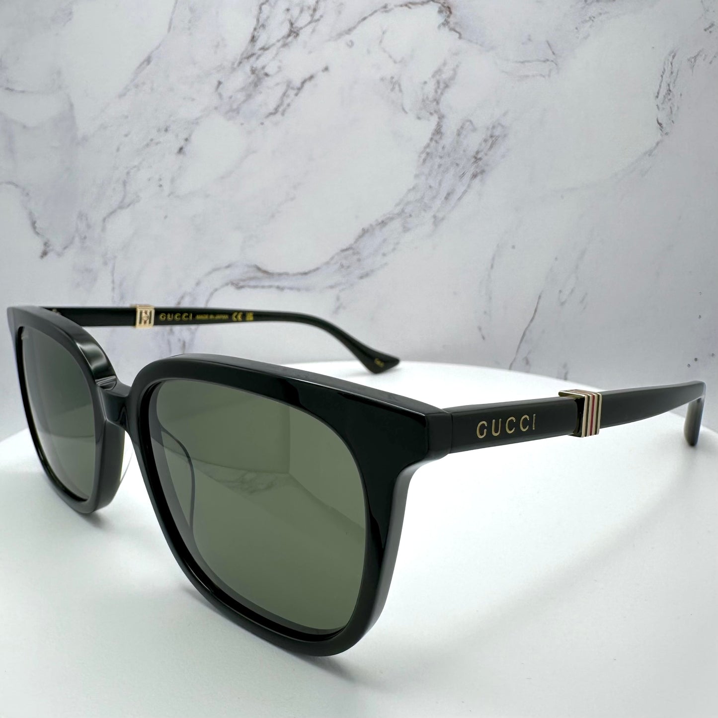 Gucci Sunglasses GG1493S Black Gold Classic Web Logo