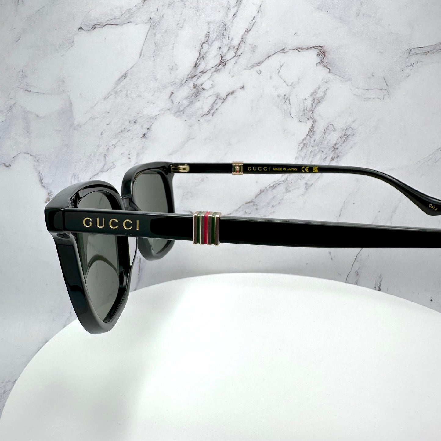 Gucci Sunglasses GG1493S Black Gold Classic Web Logo