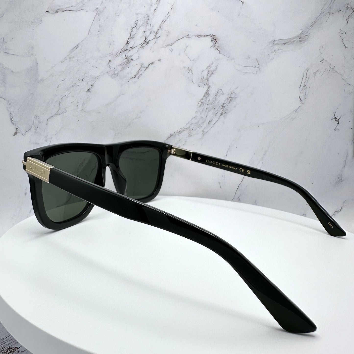 Gucci Sunglasses GG1502S Black Gold Web Logo