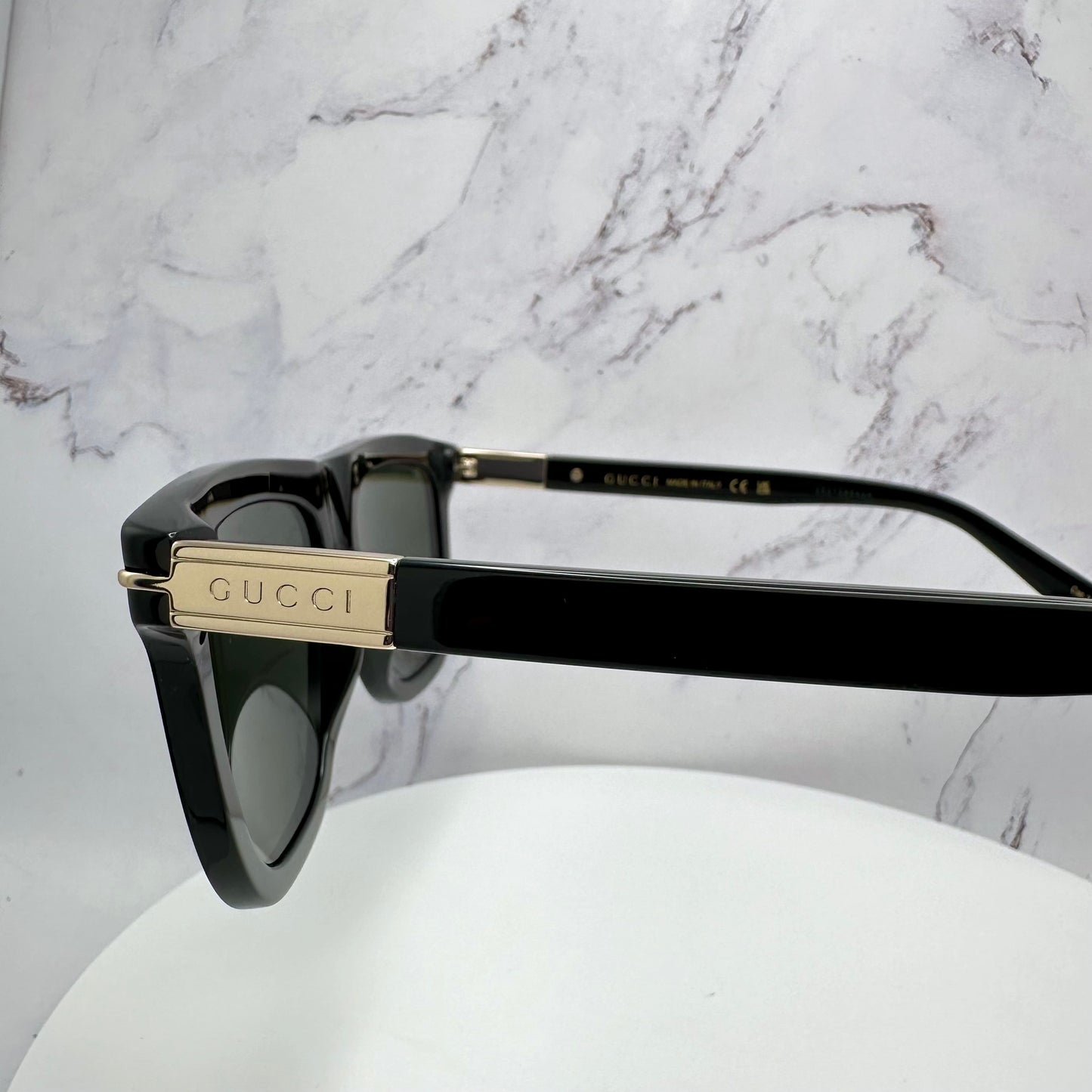 Gucci Sunglasses GG1502S Black Gold Web Logo