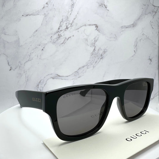 Gucci Sunglasses GG1427S Black Square Gold Logo