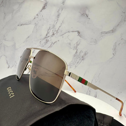 Gucci GG1676S 002 gold metal aviator men's sunglasses side view