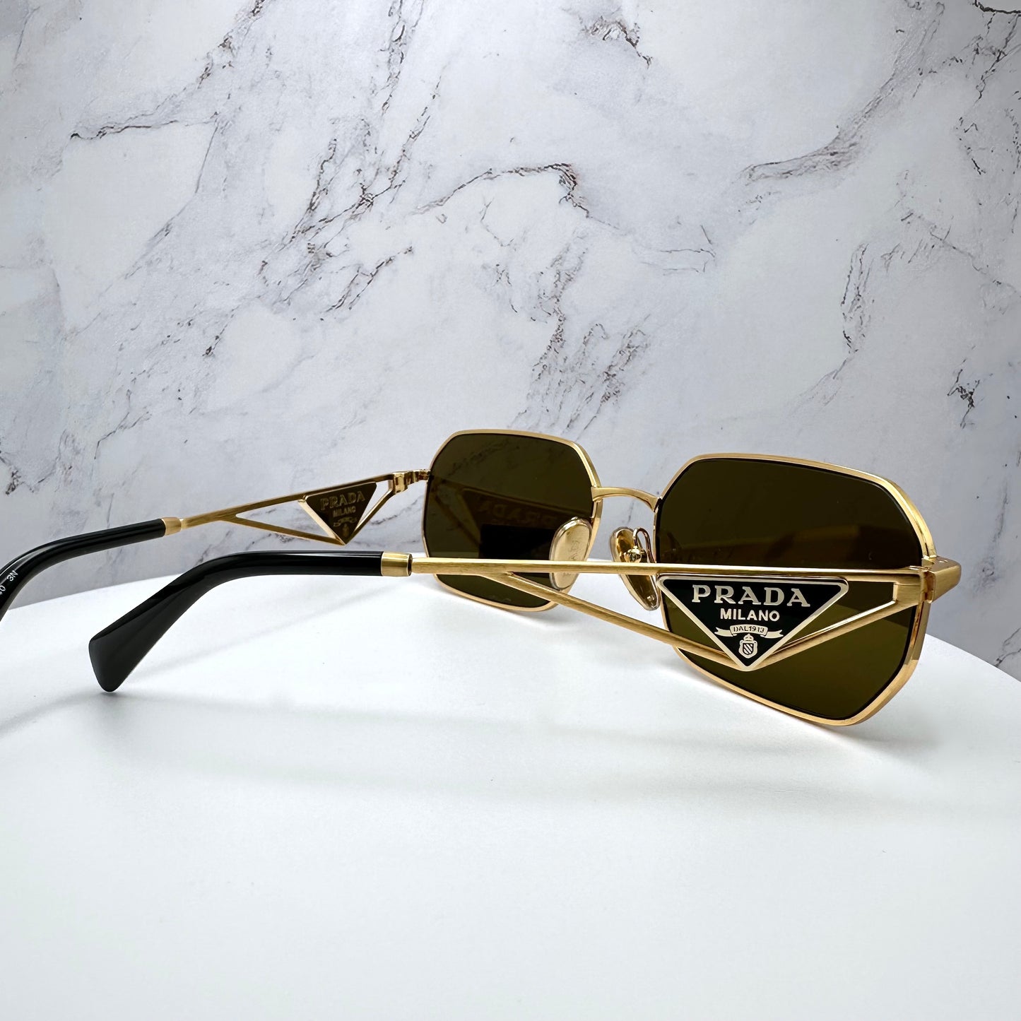 PRADA PRA51S 15N01T Geometric Sunglasses