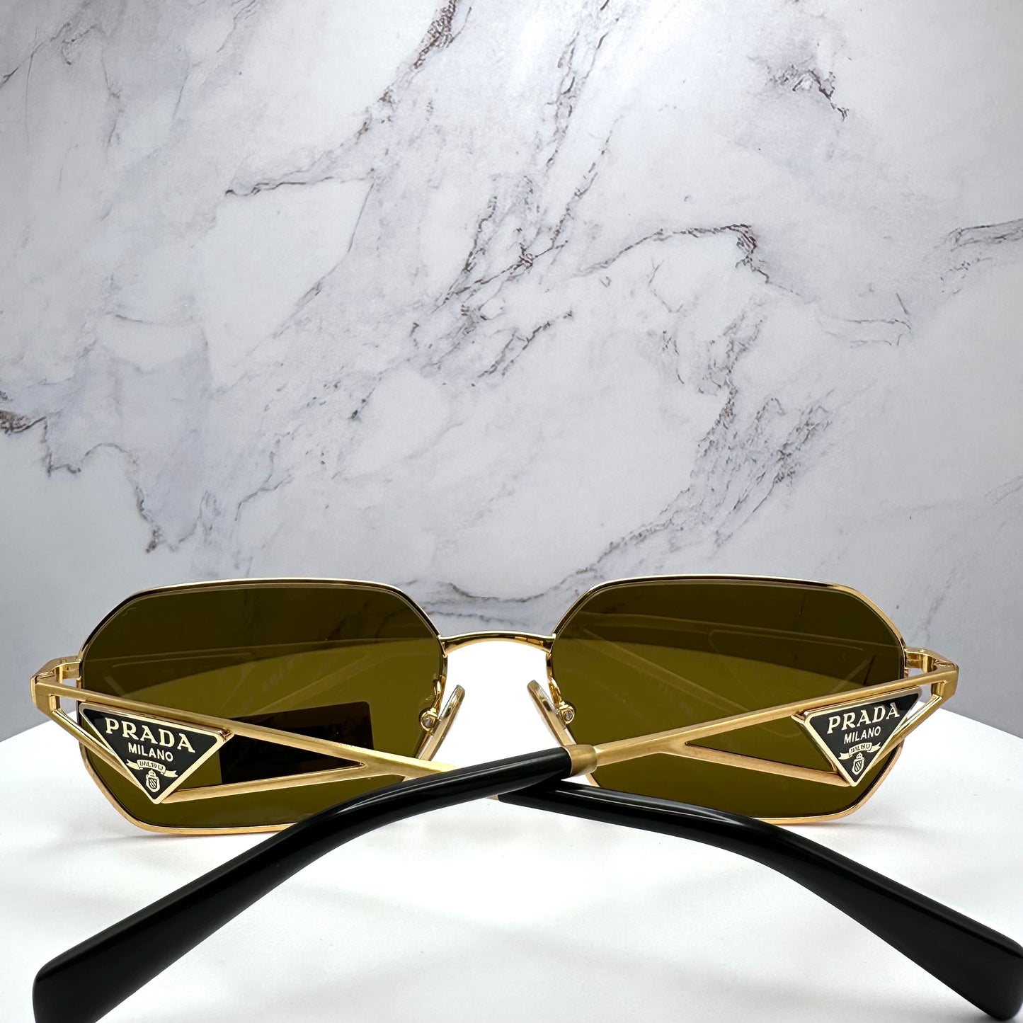 PRADA PRA51S 15N01T Geometric Sunglasses