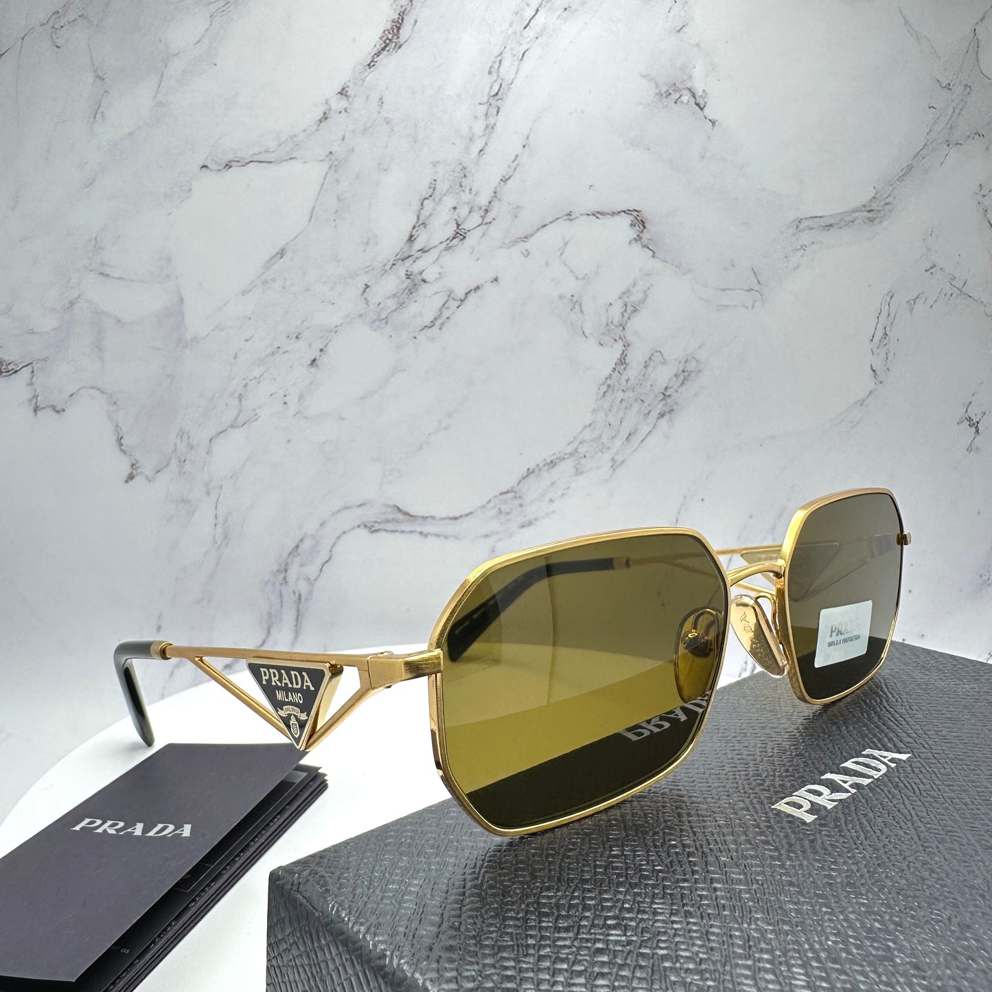 Prada Sunglasses SPRA51 Triangle Logo 