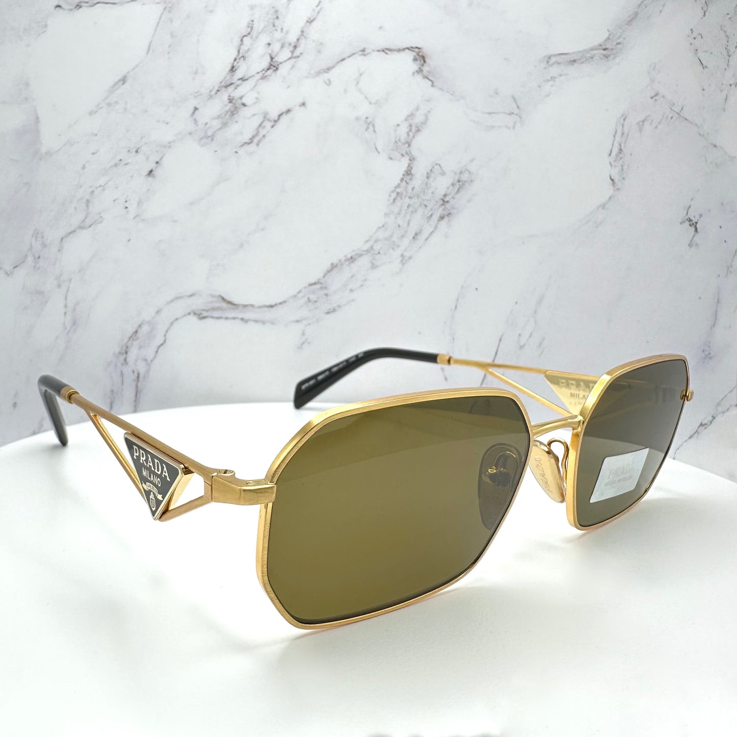 PRADA PRA51S 15N01T Geometric Sunglasses