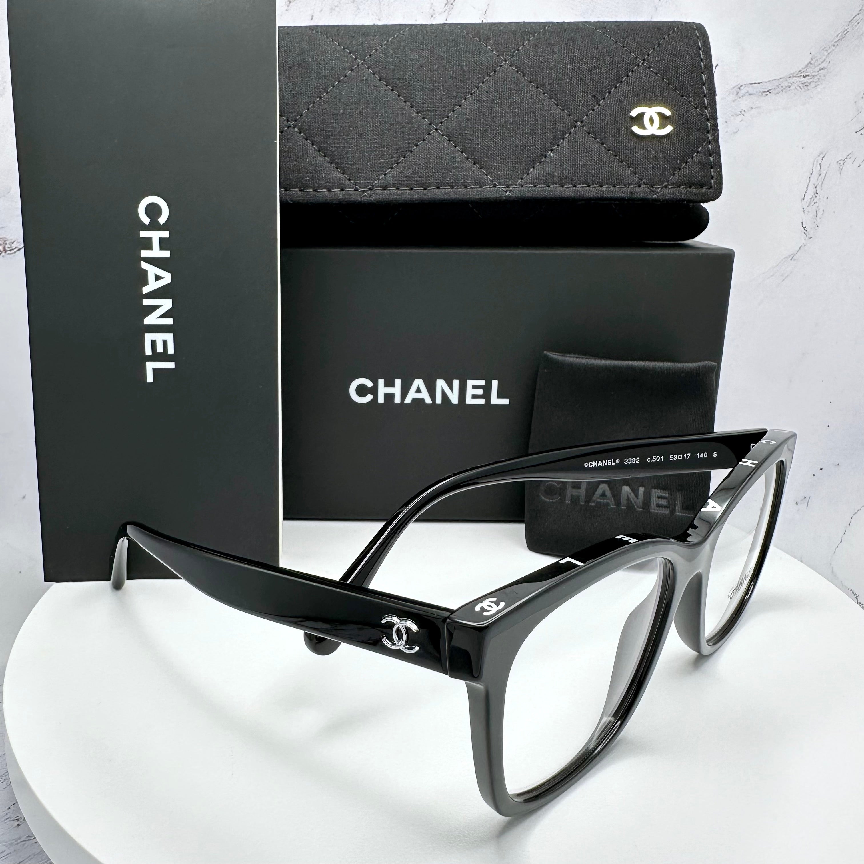 Chanel eyeglasses on sale frames black with case