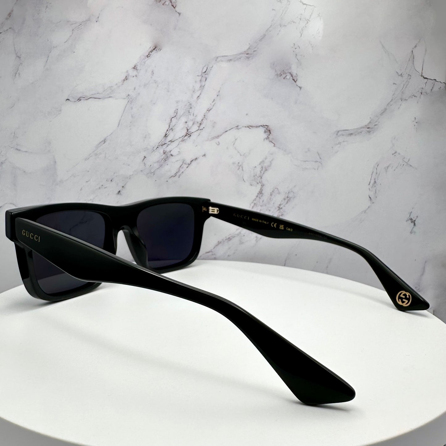 GUCCI Sunglasses GG1618S 001 Square Black Gold