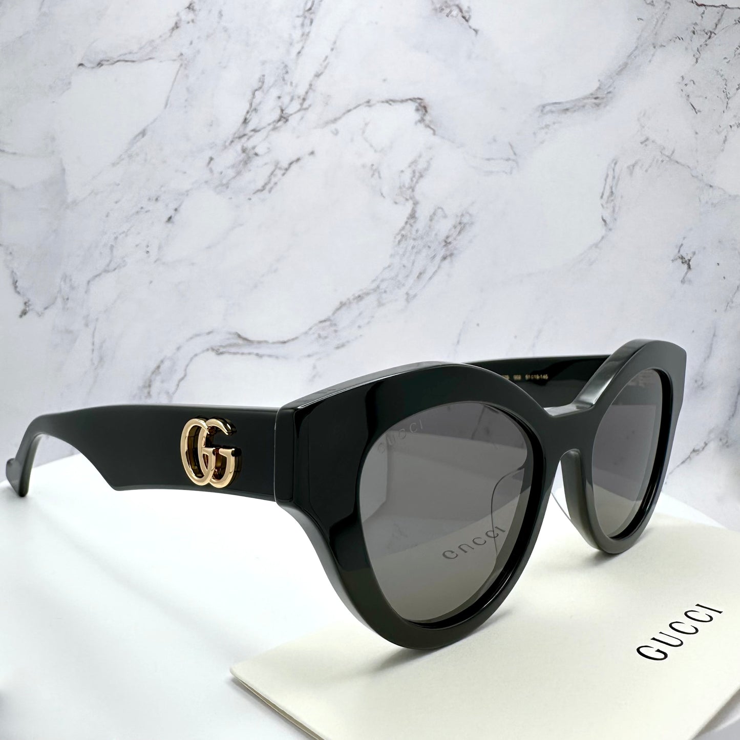 Gucci GG0957S Sunglasses Black Cat Eye GG Logo