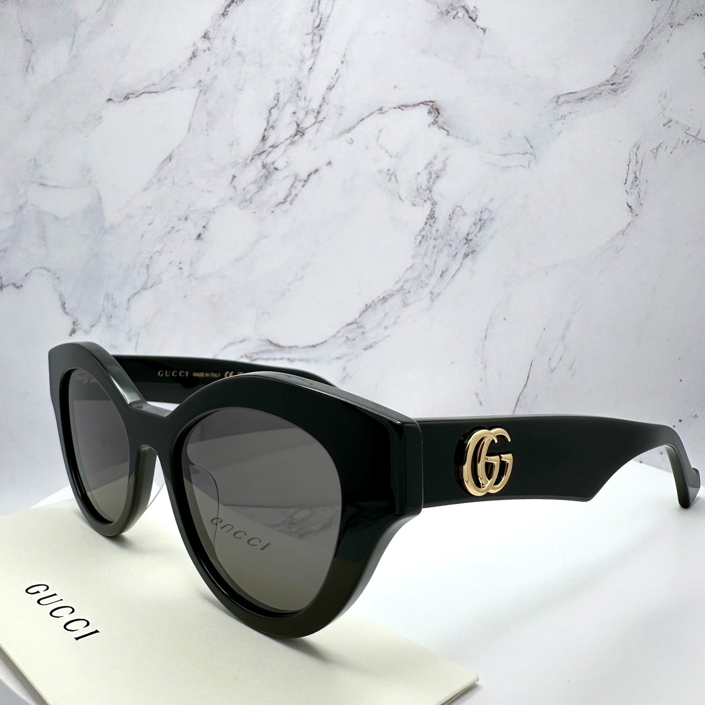 Gucci GG0957S Sunglasses Black Cat Eye GG Logo