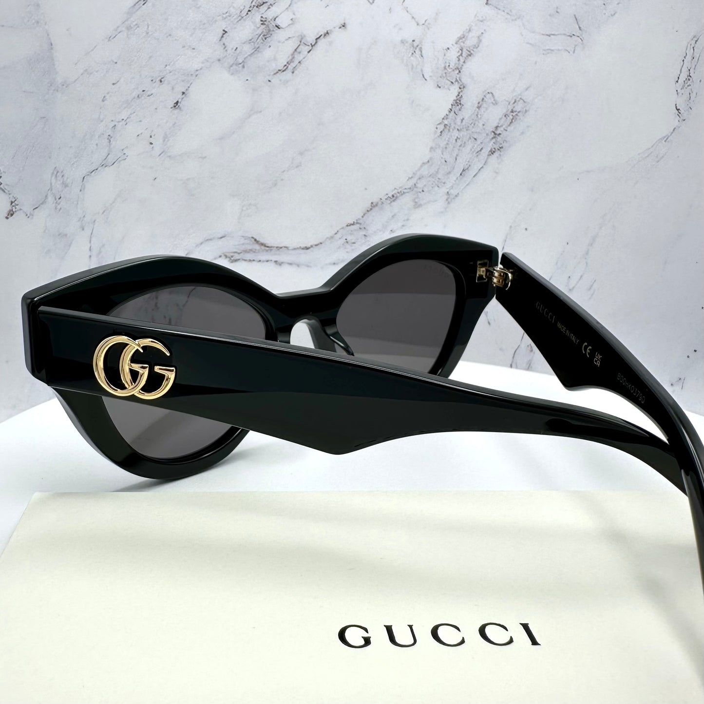 Gucci GG0957S Sunglasses Black Cat Eye GG Logo