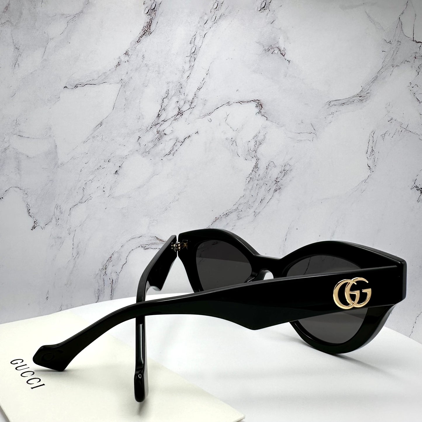 Gucci GG0957S Sunglasses Black Cat Eye GG Logo