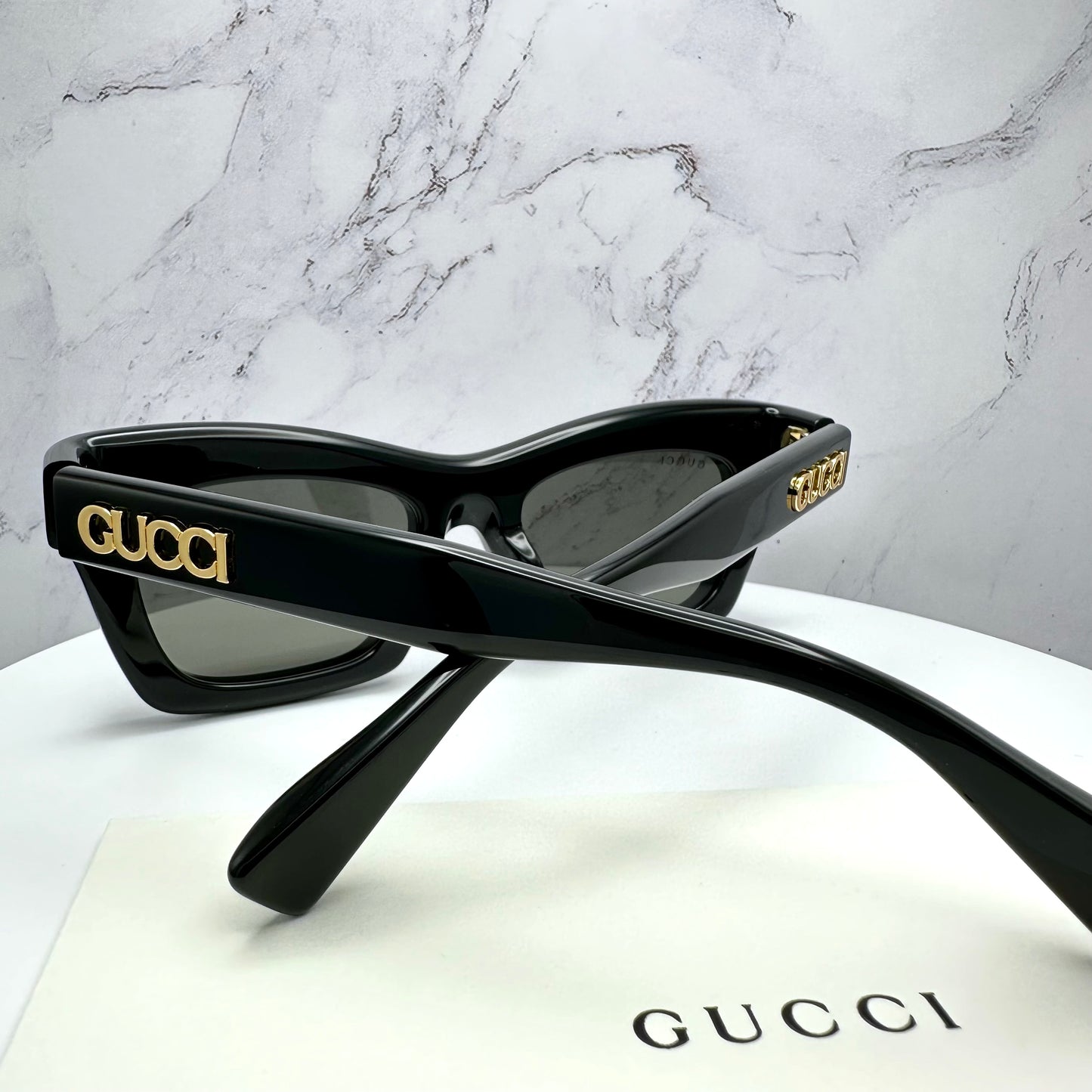 Gucci Sunglasses Black Gold Runway GG1773S