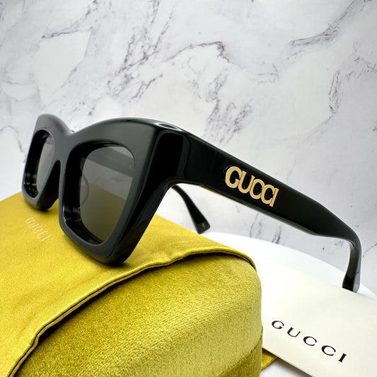 Gucci Sunglasses Black Gold Runway GG1773S