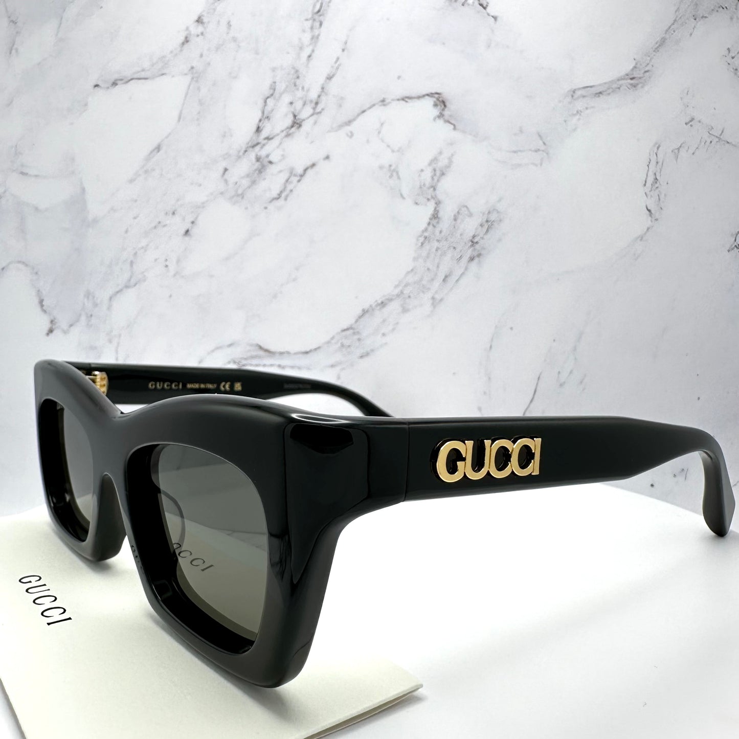 Gucci Sunglasses Black Gold Runway GG1773S