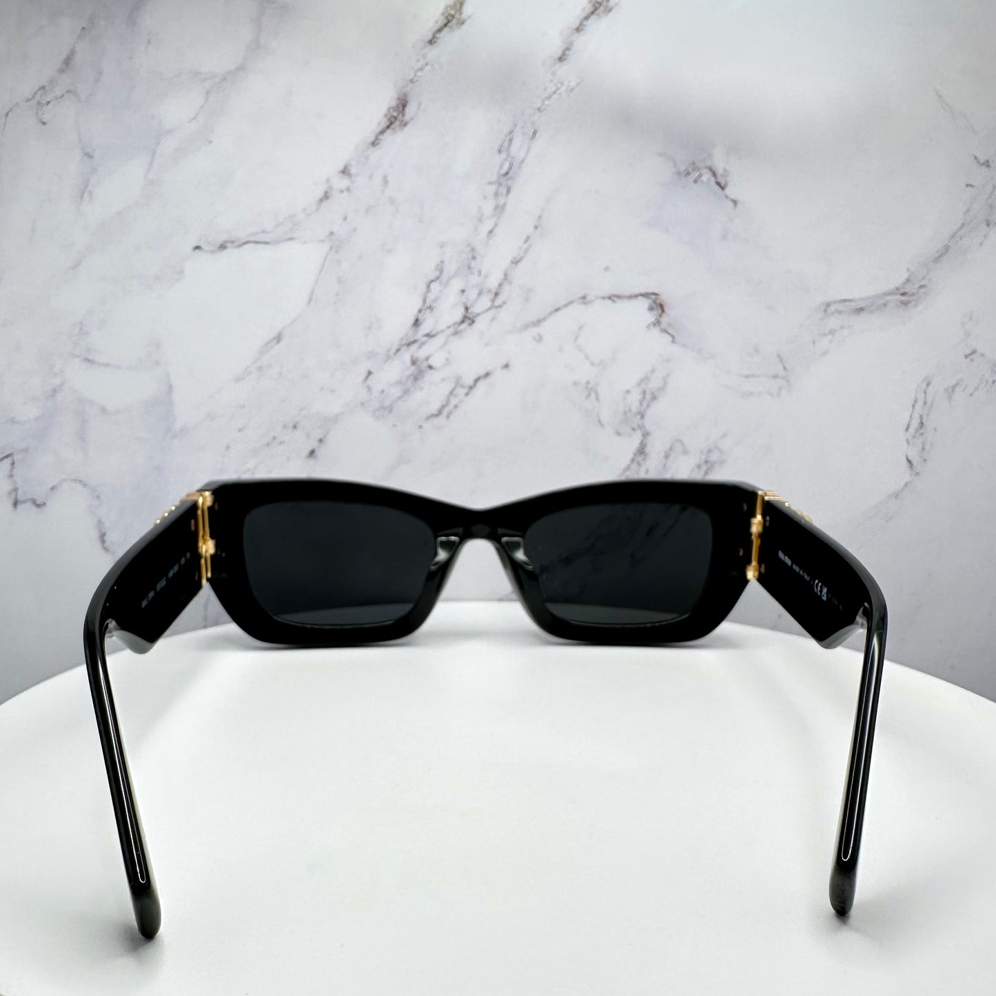 MIU MIU Sunglasses Black Gold Square MU09WS 1AB5S0