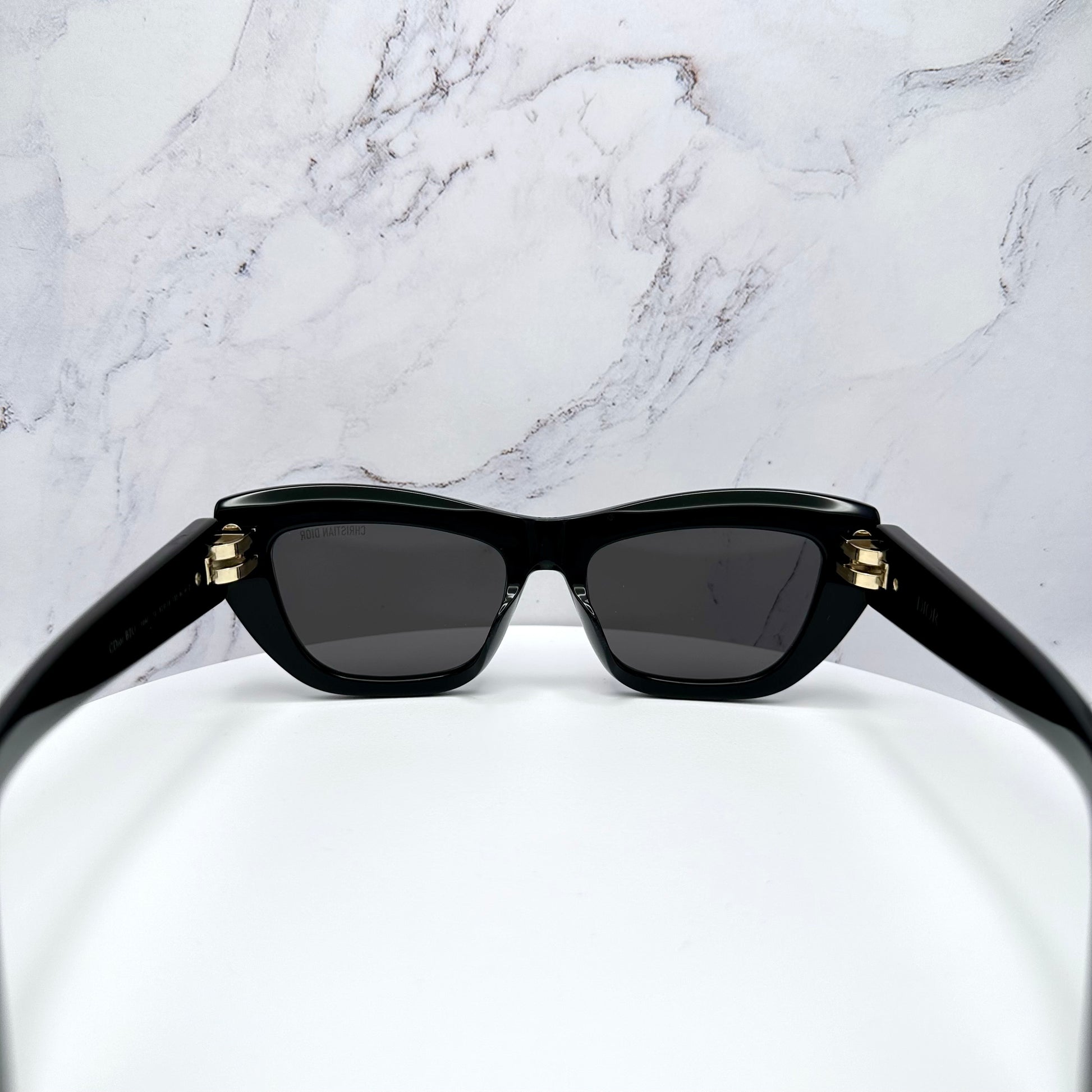 ior Sunglasses CDior B2U Black Gold Logo Butterfly