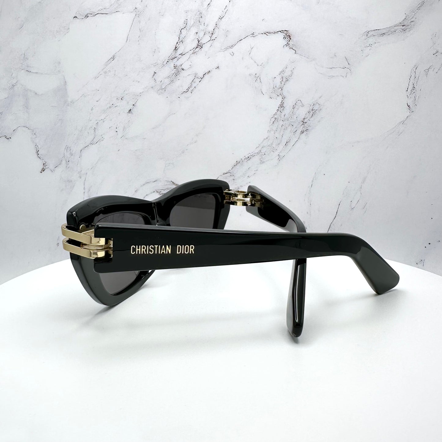 DIOR Sunglasses CDior B2U Black Gold Butterfly