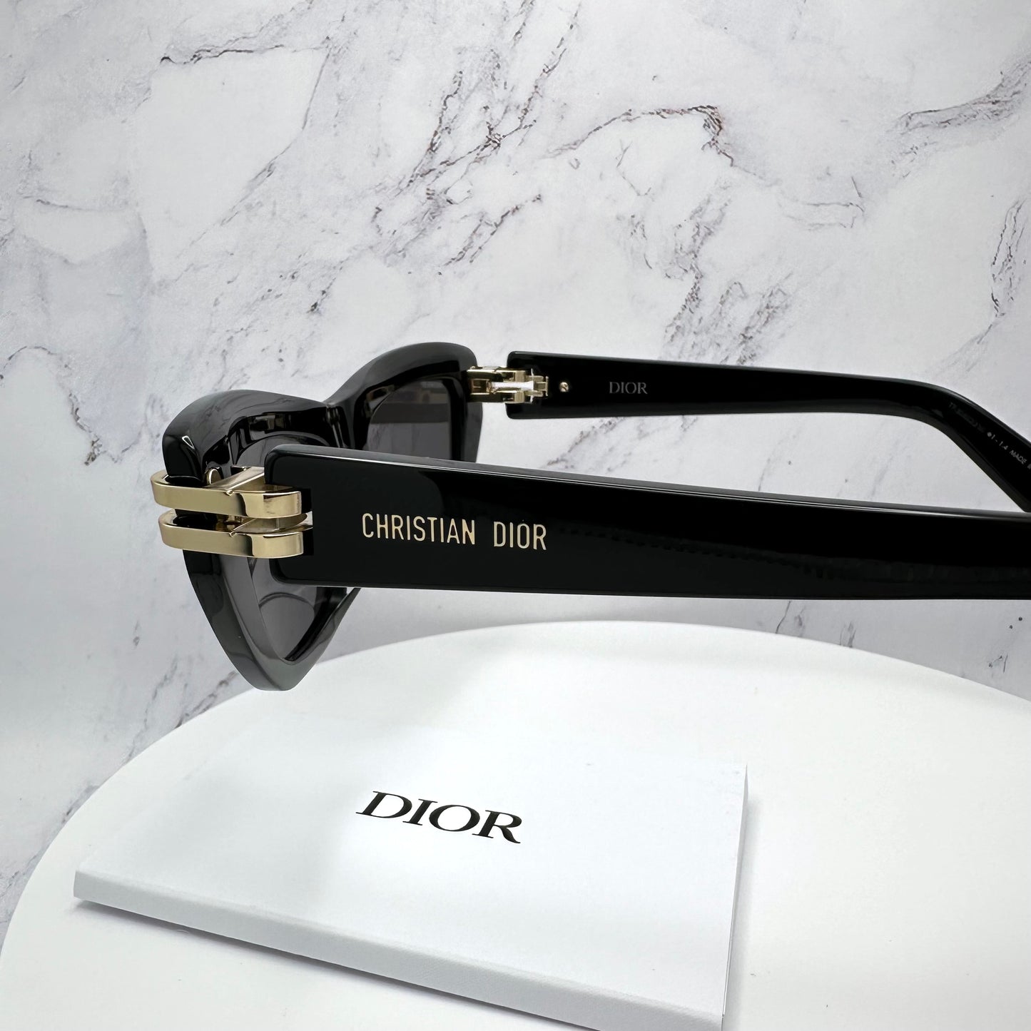 DIOR Sunglasses CDior B2U Black Gold Butterfly