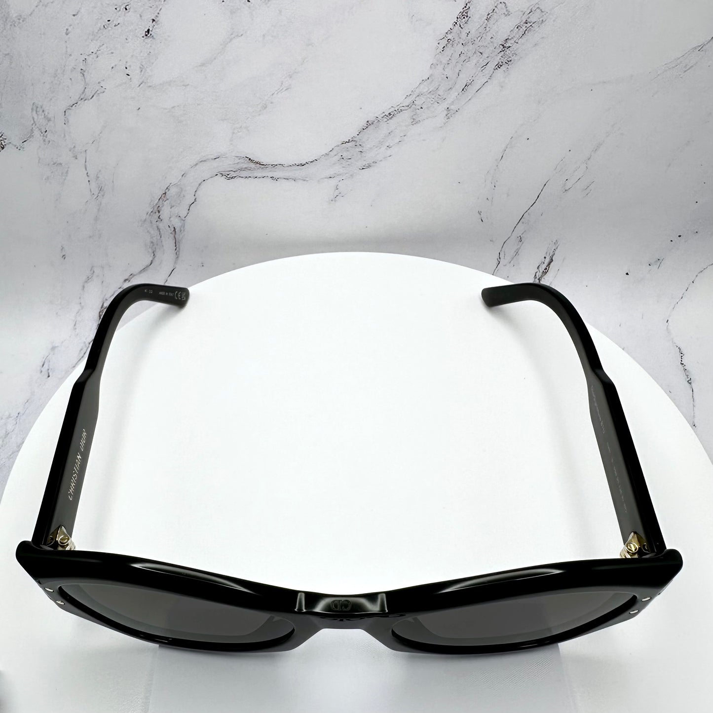 DIOR Sunglasses Dior Signature B1U Black Gold Logo Butterfly