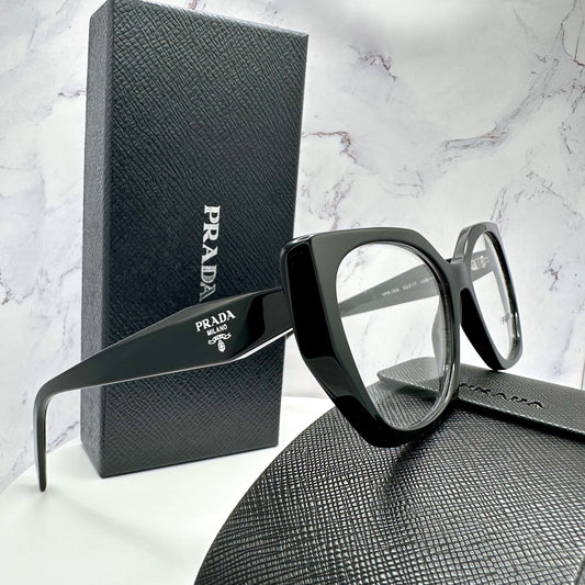 Prada Eyeglasses Black Symbole Logo Eyewear PR18WV 1AB1O1