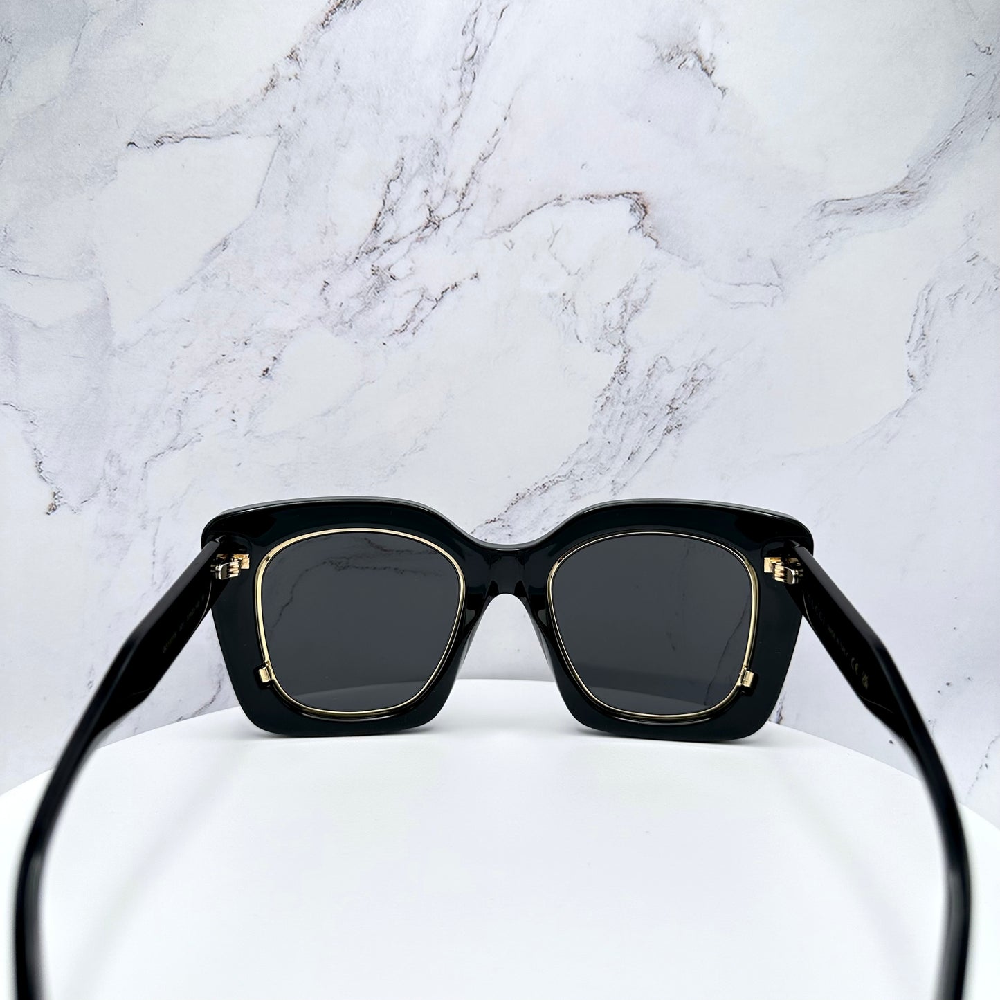 GUCCI GG1151S Sunglasses Black Gold Logo