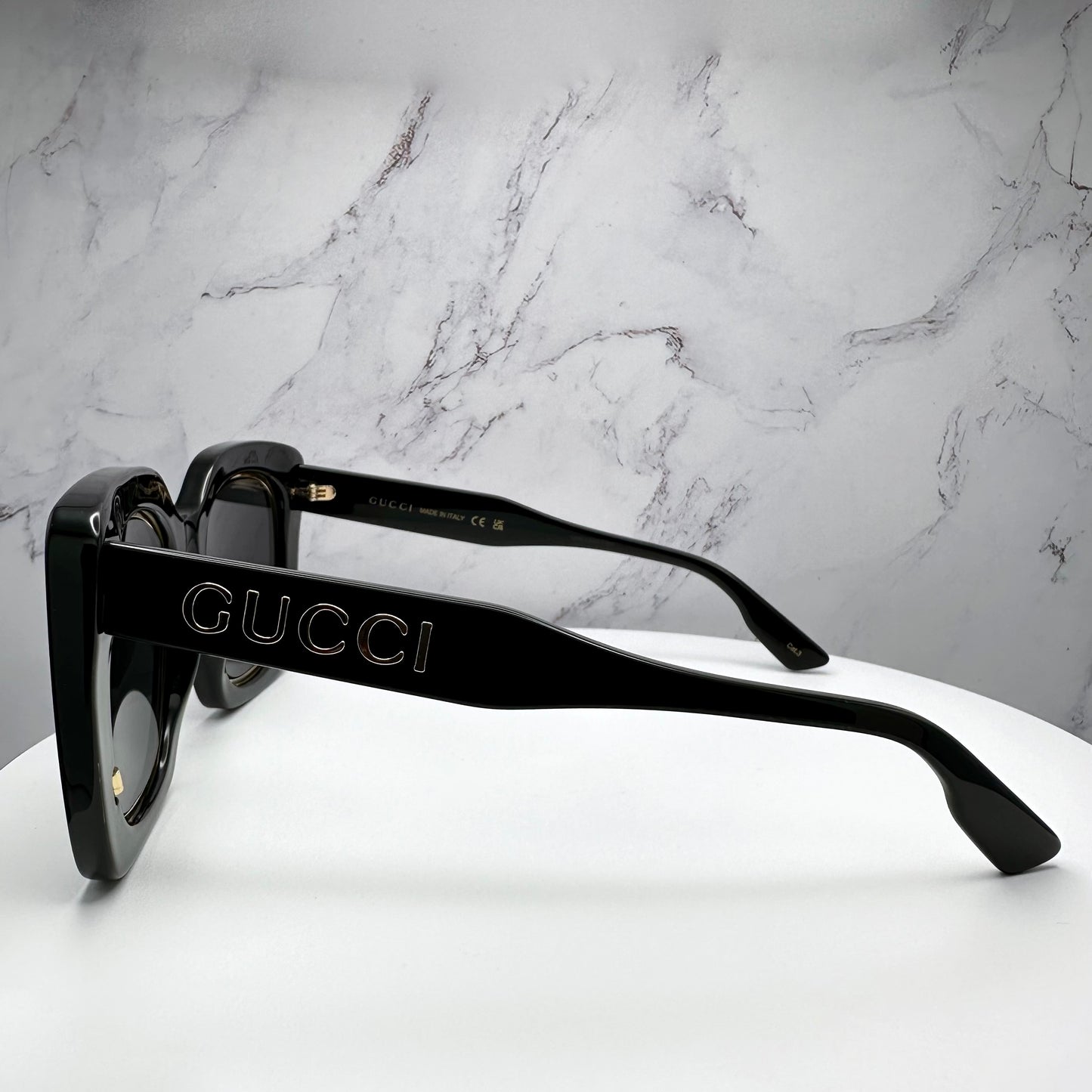 GUCCI GG1151S Sunglasses Black Gold Logo