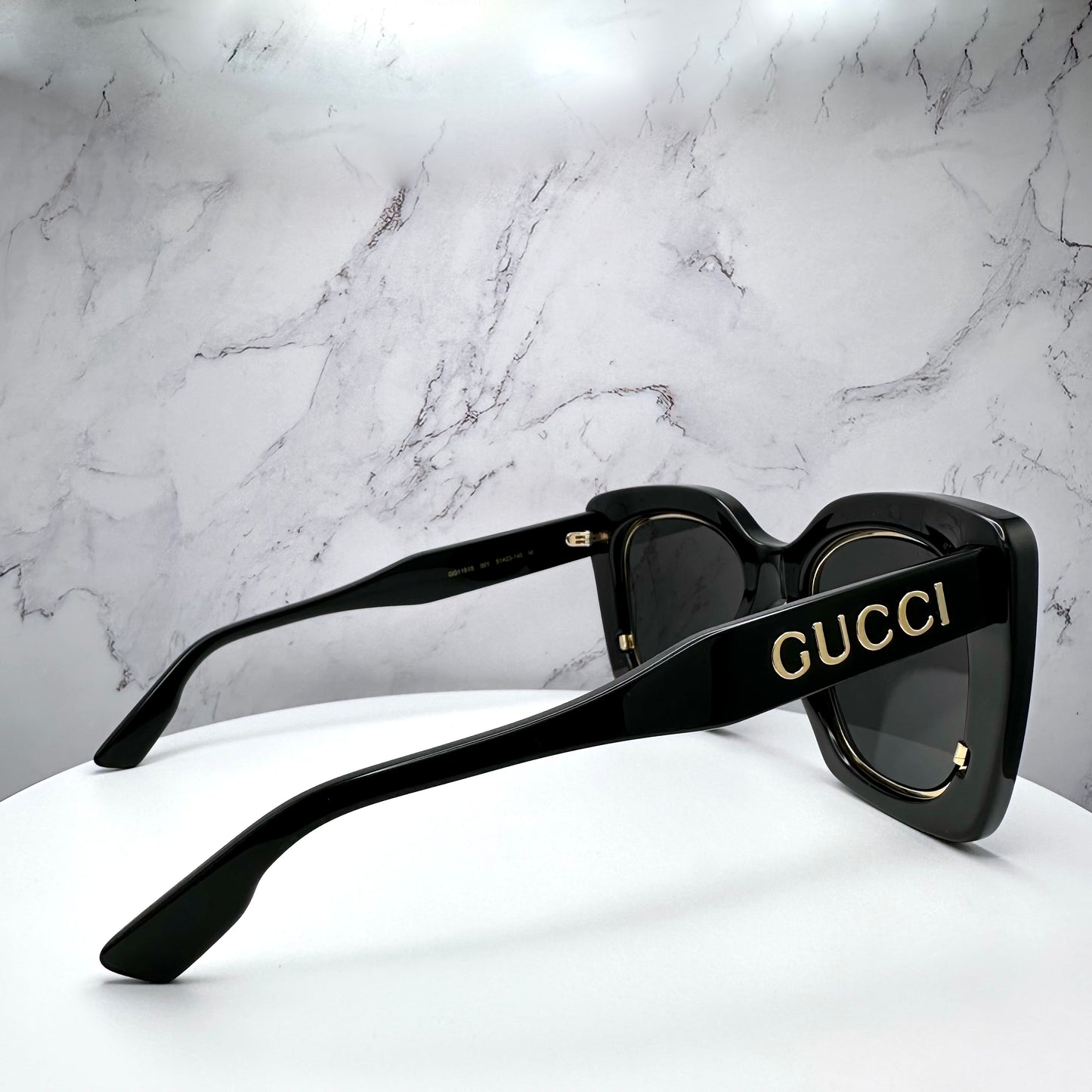 GUCCI GG1151S Sunglasses Black Gold Logo