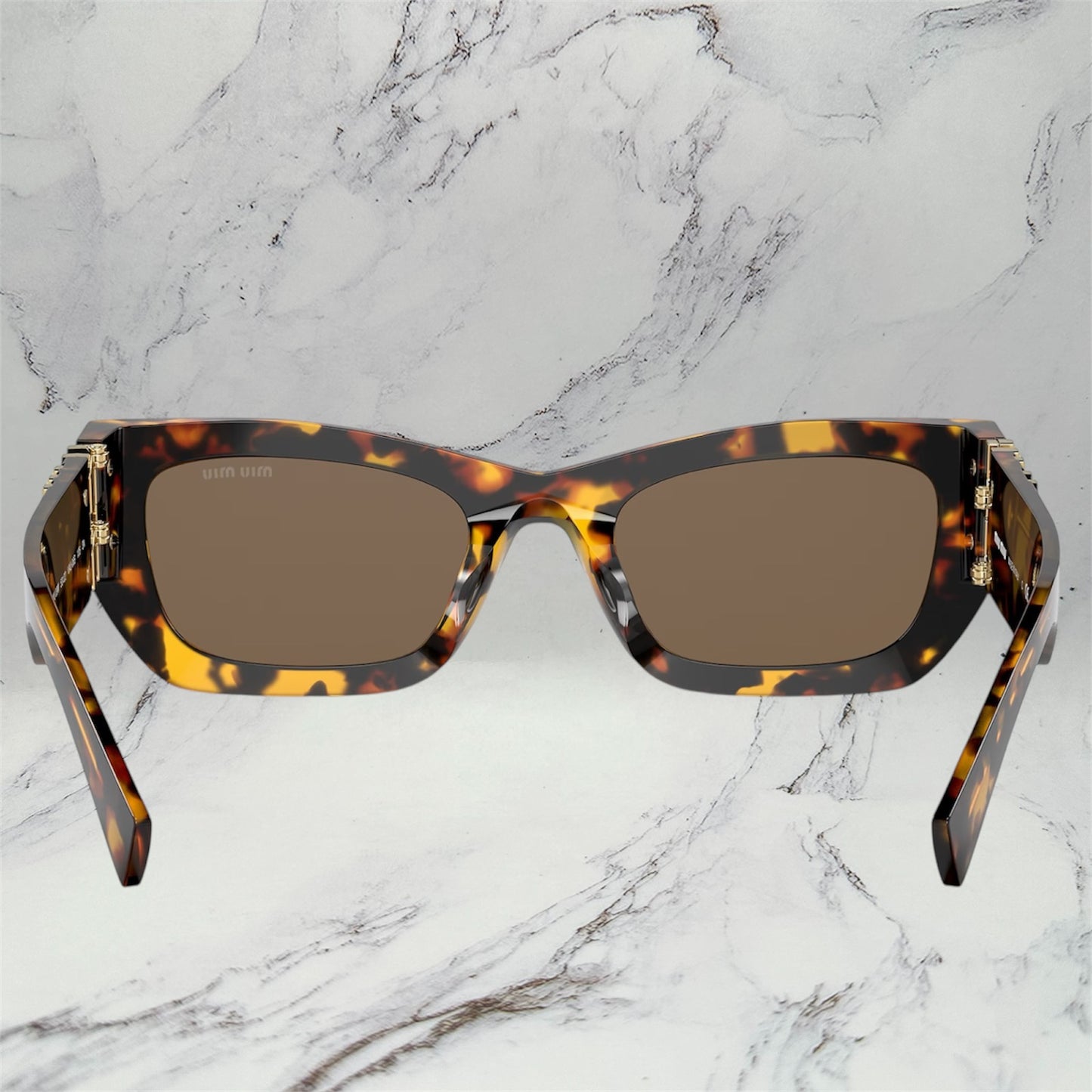 MIU MIU Sunglasses Brown Black Tortoise Gold Square MU09WS VAU-06B