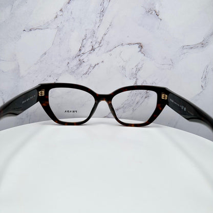 Prada 0PRA16V 17N1O1 brown tortoise cat eye frames back view