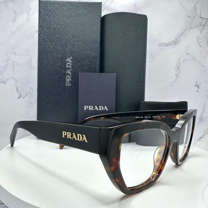 Prada PR A16V 17N1O1 brown tortoise glasses for women