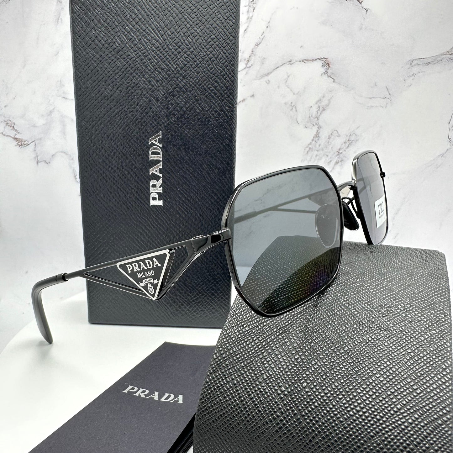 Prada Sunglasses Triangle Logo SPRA51