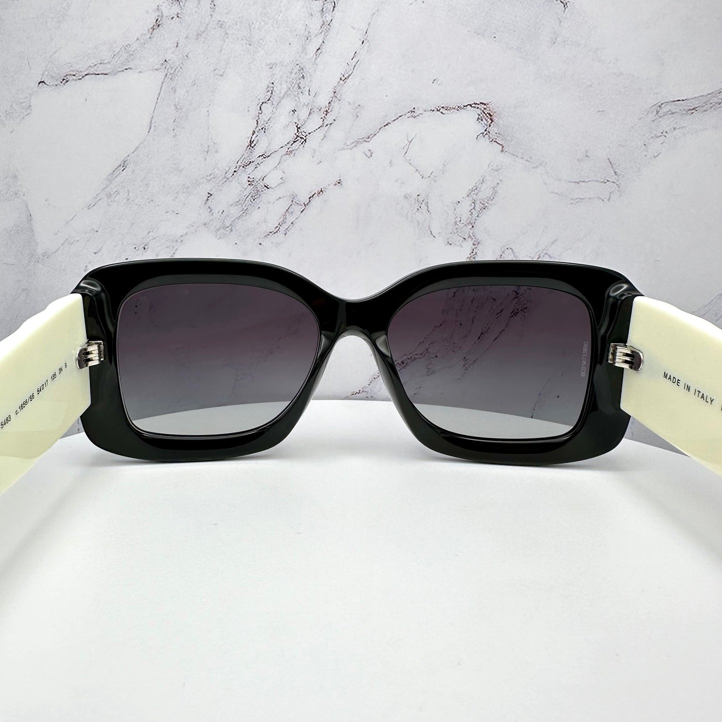 CHANEL Rectangle Sunglasses 5483 Black & White