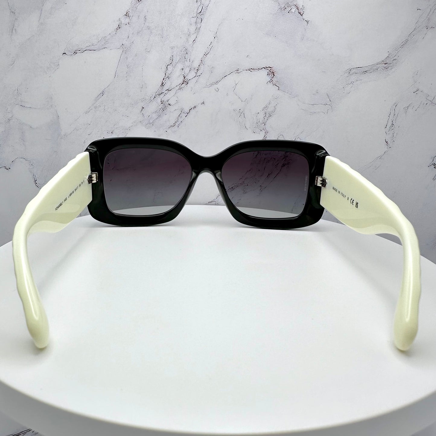 CHANEL Rectangle Sunglasses 5483 Black & White