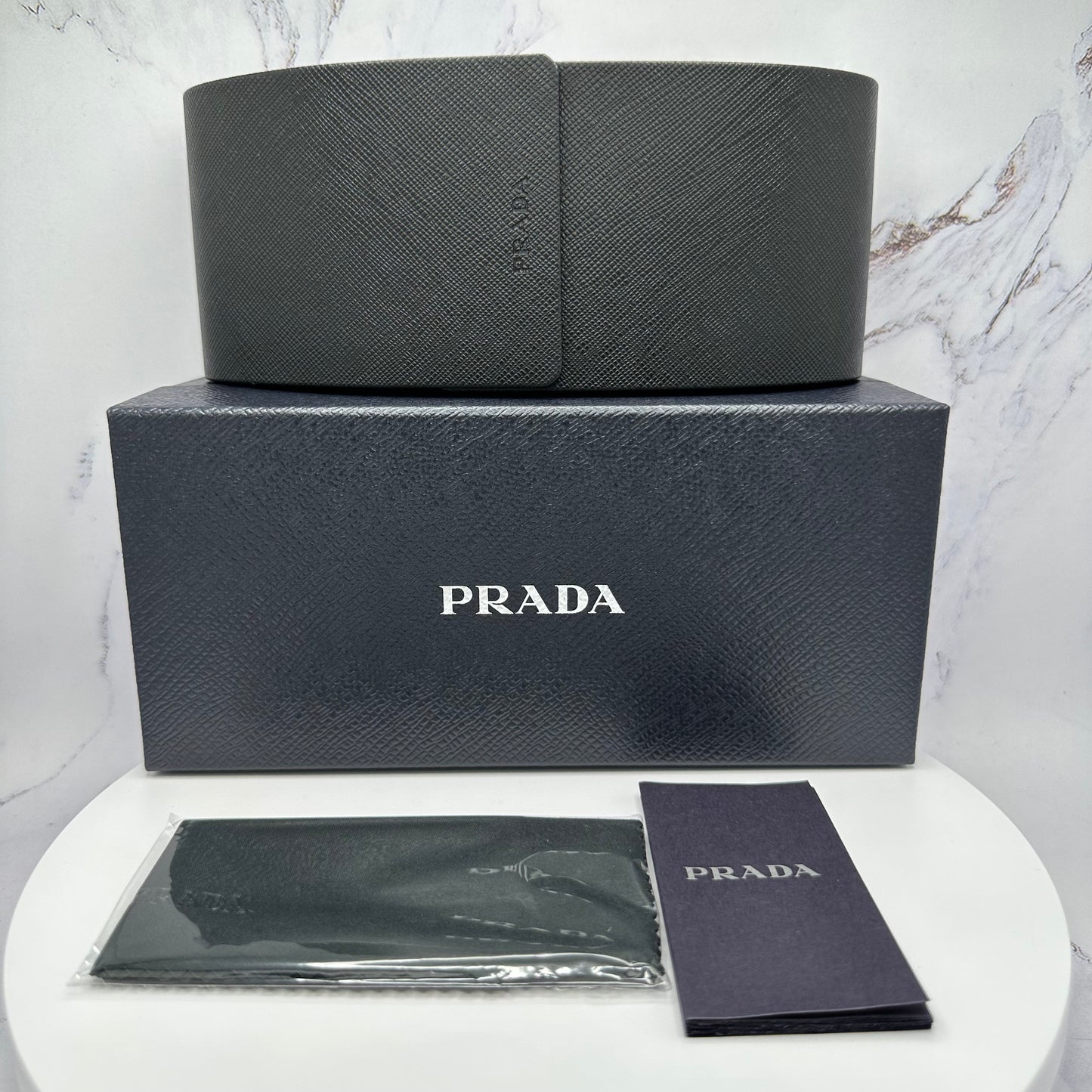 PRADA Sunglasses Black Triangle Logo PR09ZS