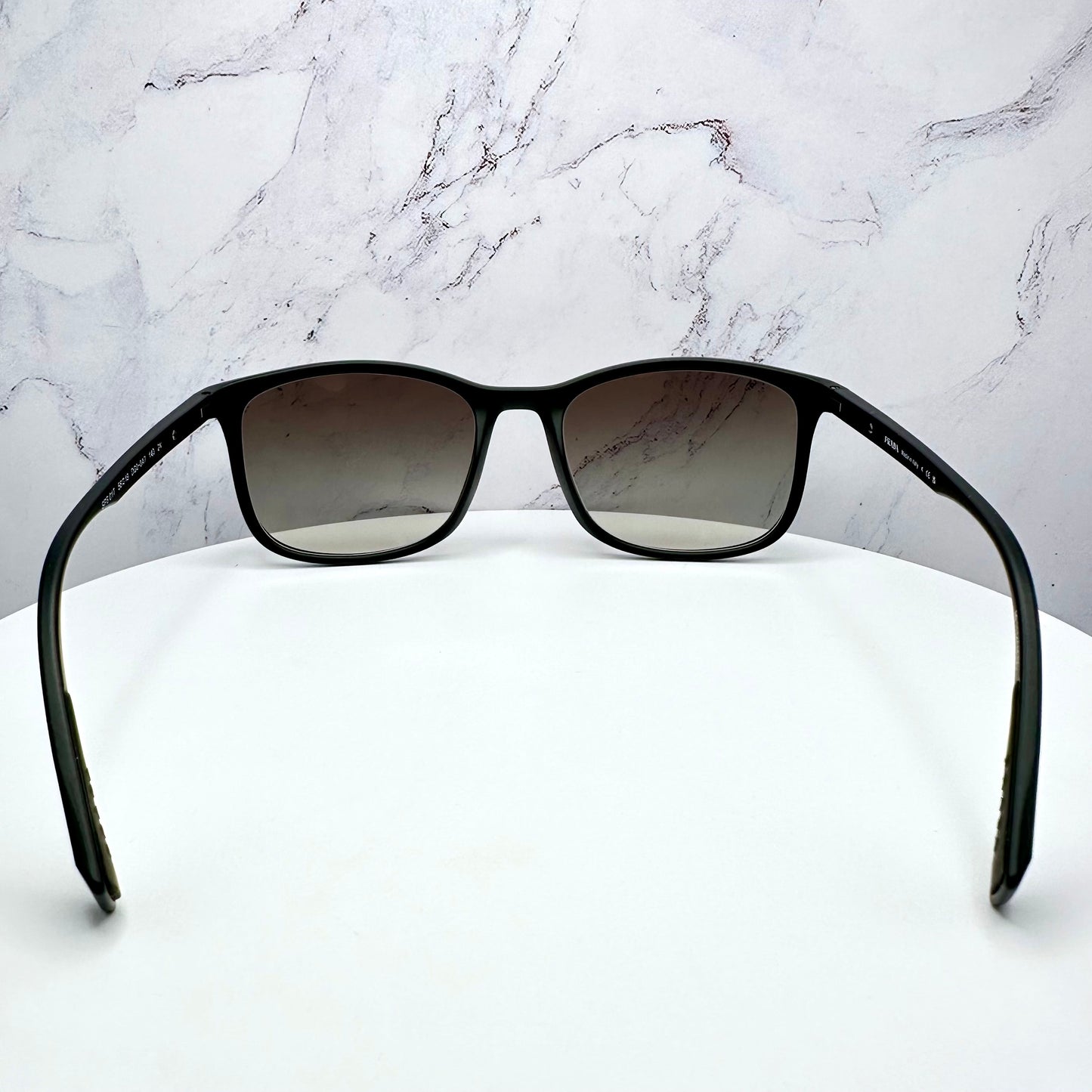 PRADA Sunglasses Black Square Italy Linea Rossa PS 01T DG0-0A7