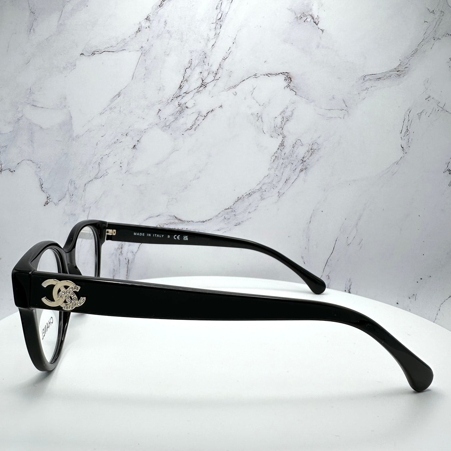 Chanel 3431B Eyeglasses Glasses Black Gold