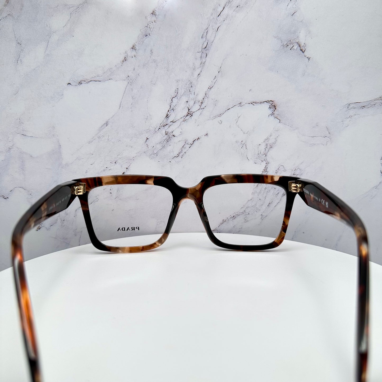 Prada Eyeglasses Brown Caramel Tortoise Shell Eyewear PRA19V 1P1O1