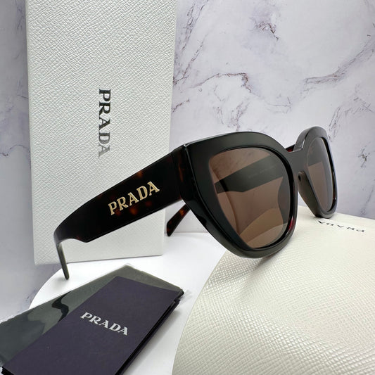 PRADA Sunglasses Mahogany Brown Cat Eye PRA09S