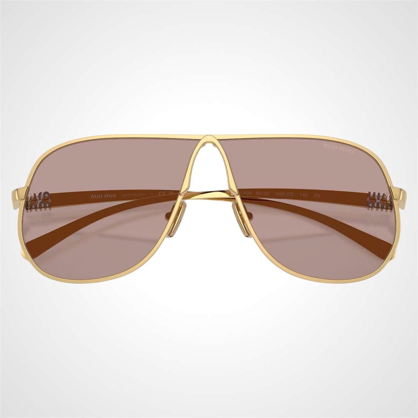 MIU MIU 0MUA56S 5AK20I front view of sunglasses.