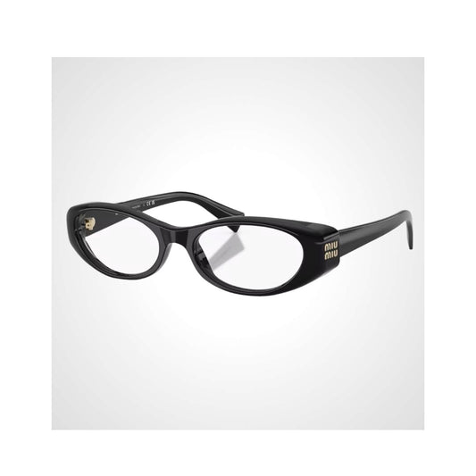  MU03ZV 16K1O1 miu miu oval black eyeglasses 