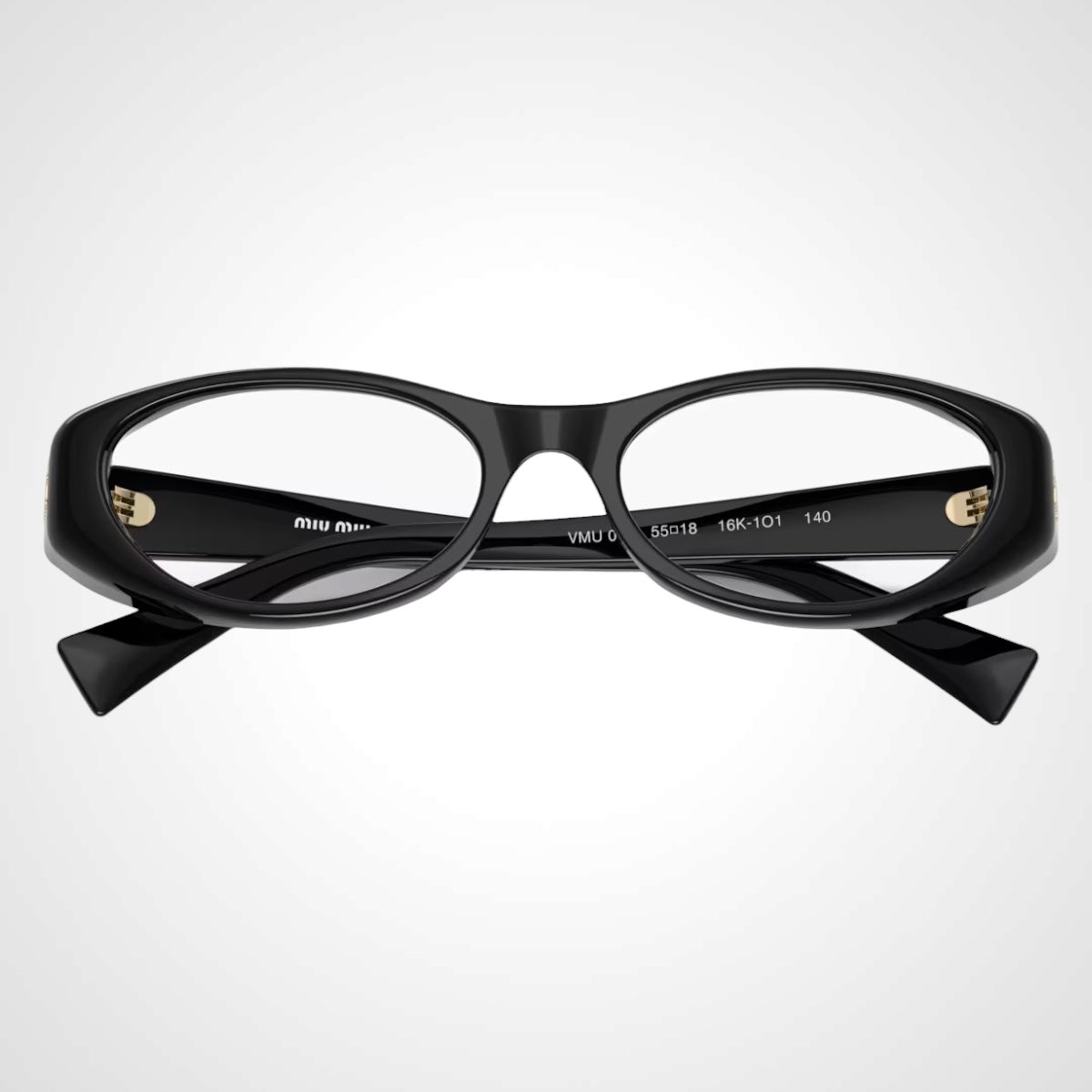  MU03ZV 16K1O1 miu miu oval black eyeglasses 55mm